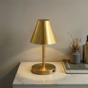 Storied Home LED Rechargeable Table Lamp, Gold