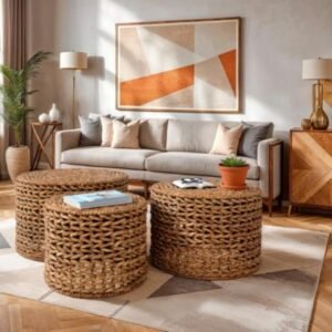 Storied Home Nesting Table (Set of 3), Natural