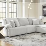 Top Tier 3-Piece Manual Reclining Modular Sectional Sofa Chaise, Alloy