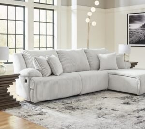 Top Tier 3-Piece Manual Reclining Modular Sectional Sofa Chaise, Alloy