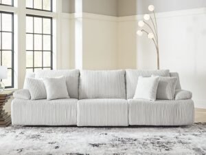 Top Tier 3-Piece Manual Reclining Modular Sofa, Alloy