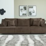 Top Tier 3-Piece Manual Reclining Modular Sofa, Chocolate