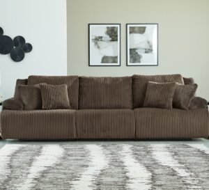 Top Tier 3-Piece Manual Reclining Modular Sofa, Chocolate