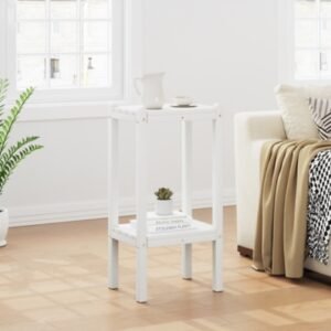 Westin Furniture Otto Outdoor Two Shelf Side Table, White