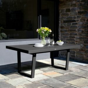 Bahia Verde Haven Outdoor Dining Table, Black Sand