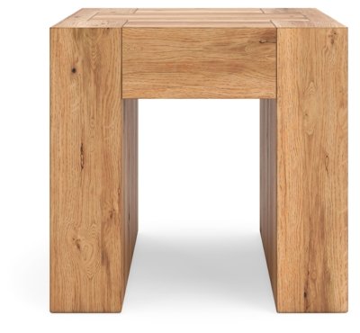 Bracken Square End Table, Light Brown