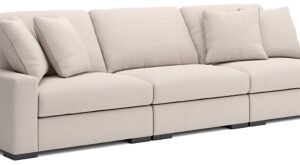 Calden 3-Piece Boucle Modular Sofa, Oyster
