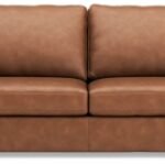Calden Leather Sofa Leather, Caramel