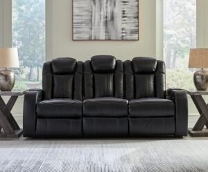 Caveman Den Dual Power Reclining Sofa, Midnight