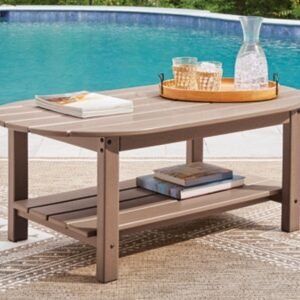 Cliffs Beach Outdoor Coffee Table, Driftwood