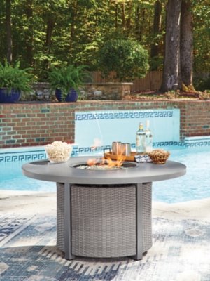 Dillon Beach Outdoor Fire Pit Table, Gray