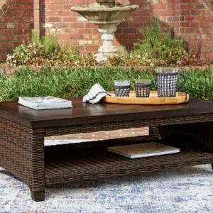 Drakes Beach Outdoor Coffee Table, Dark Brown