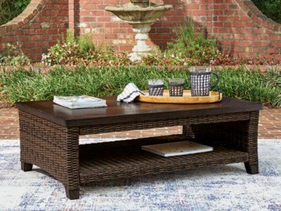 Drakes Beach Outdoor Coffee Table, Dark Brown
