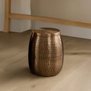 HAPPIMESS Merida Storage Side Table, Antique Copper