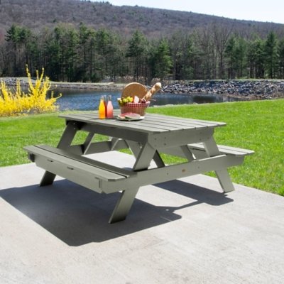 Highwood Hometown Outdoor Picnic Table, Eucalyptus