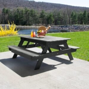 Highwood Hometown Outdoor Picnic Table, Flint