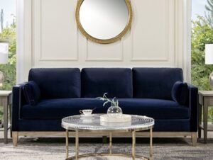Jennifer Taylor home Knox Sofa, Dark Navy Blue