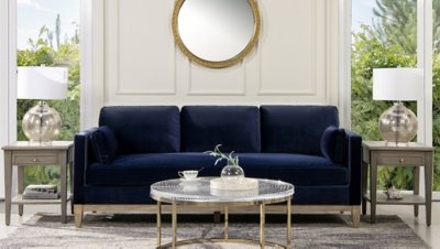 Jennifer Taylor home Knox Sofa, Dark Navy Blue