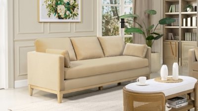 Jennifer Taylor home Knox Sofa, Fawn Brown