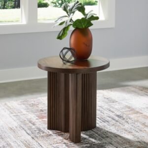 Korestone End Table, Dark Brown