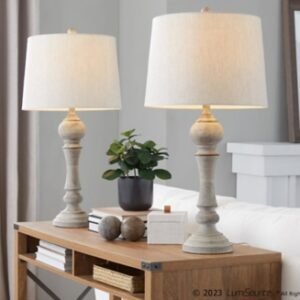 LumiSource Winston Table Lamp (Set of 2), Gray