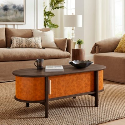 Modway Coralie Coffee Table, Walnut/Tan
