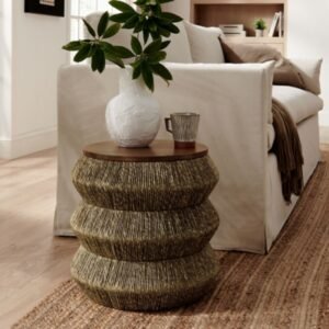 Modway Maris End Table, Walnut/Natural