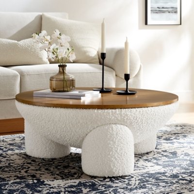 Modway Tridome Coffee Table, Natural Ivory