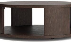 Neo Round Coffee Table, Rich Brown