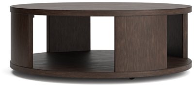 Neo Round Coffee Table, Rich Brown