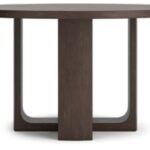 Neo Round Dining Room Table, Rich Brown, Wood