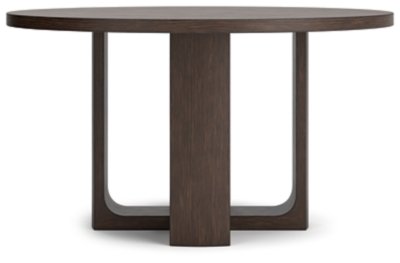 Neo Round Dining Room Table, Rich Brown, Wood