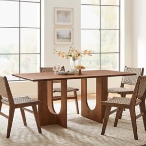 Rivian Rectangular 70″ Wood Dining Table, Walnut