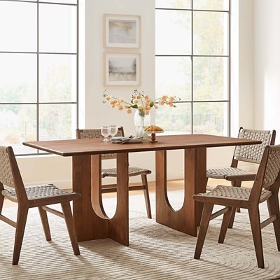 Rivian Rectangular 70" Wood Dining Table, Walnut