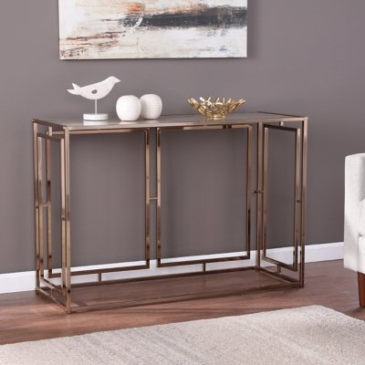 SEI Simondley Console Table, Champagne/Gold