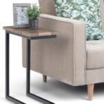 Simpli Home Skyler C Side Table, Beach Brown