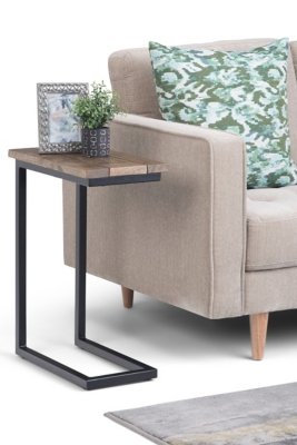 Simpli Home Skyler C Side Table, Beach Brown