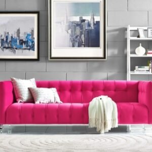 TOV Bea Pink Velvet Sofa