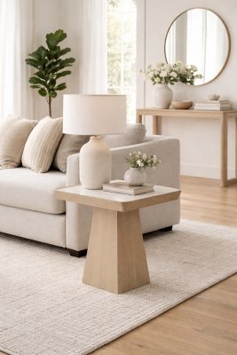 TOV Furniture Coco End Table, Brown