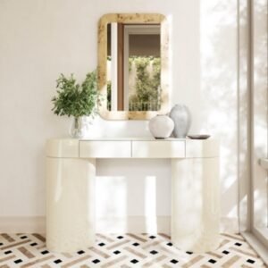 TOV Furniture Mira Console Table, Cream