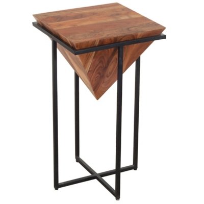 The Urban Port Pyramid Side Table, Brown