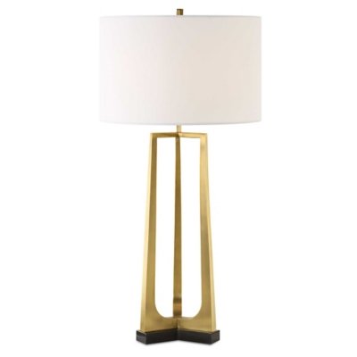 Ashley Luxe Architectural Frame Table Lamp, Brass Finish