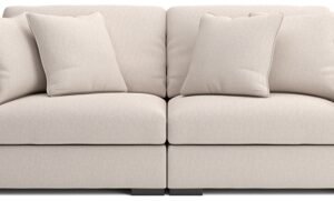 Ashley Luxe Calden Boucle 2-Piece Modular Sectional Sofa, Oyster