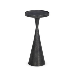 Ashley Luxe Tapered Aluminum Accent Table, Black