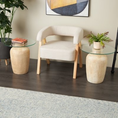 Bayberry Lane Accent End Table (Set of 2), Beige