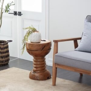 Bayberry Lane Live Edge End Table, Brown