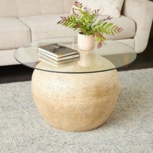 Bayberry Lane Round Coffee Table, Beige