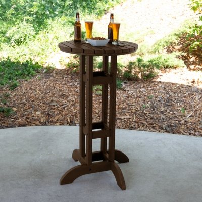Highwood Lehigh Outdoor Bar Table, Weathered Acorn