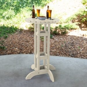 Highwood Lehigh Outdoor Bar Table, Whitewash