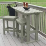 Highwood Lehigh Outdoor Dining Table and 2 Chairs, Eucalyptus